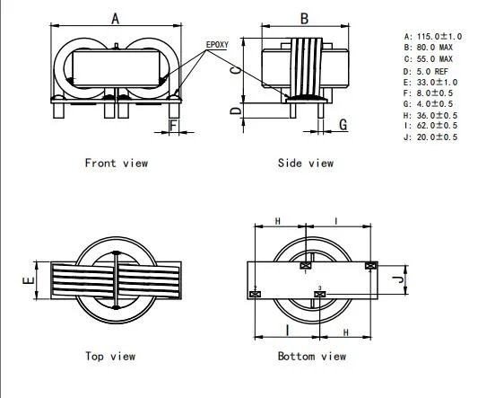 Gepersonaliseerde platdraad horizontale Winding Choke spoelen van Ikp Factory