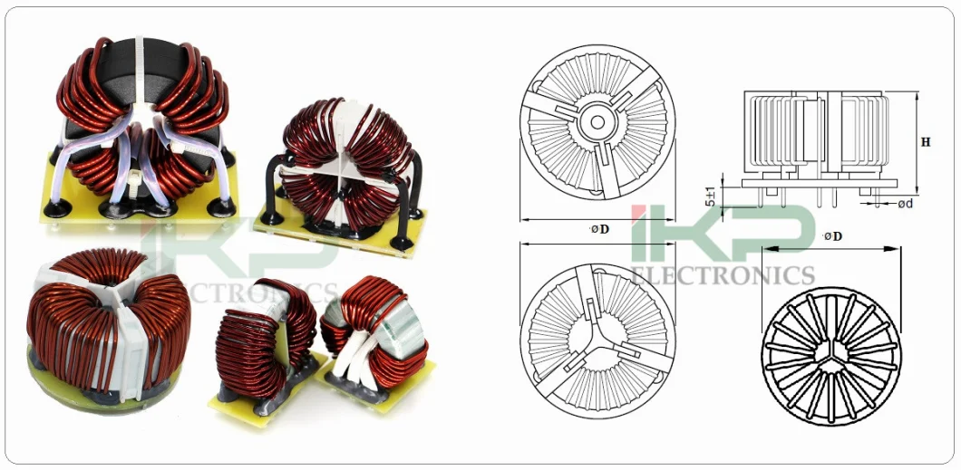 Ikp Factory levert drie/vierfasige toroidale nano-kristallijn kern Common Mode Choke Coils