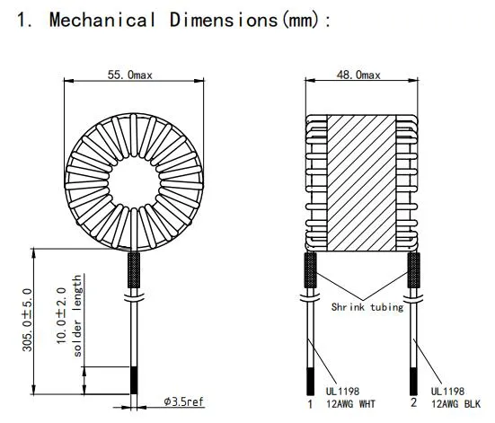 Standaard Common Mode Choke Inductor voor LED-driver