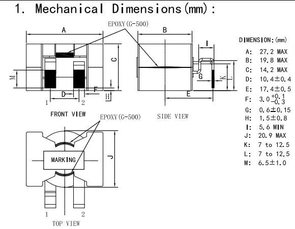 Elektronisch Common Mode Choke Inductor voor UPS-energie