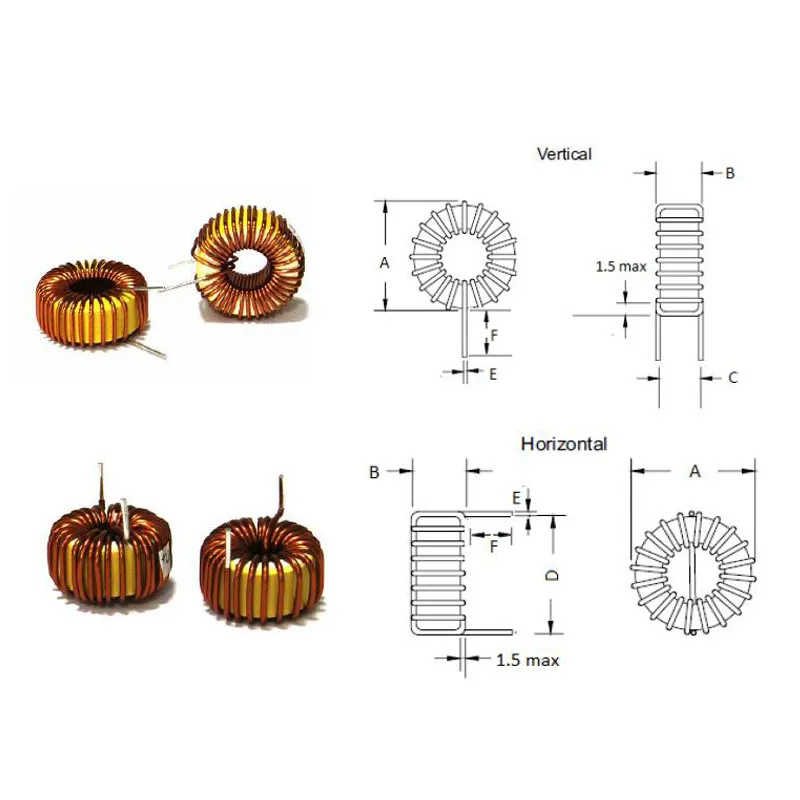 T6826-20uh Spoelinductor voor ijzerpoederkern met differentiële modus