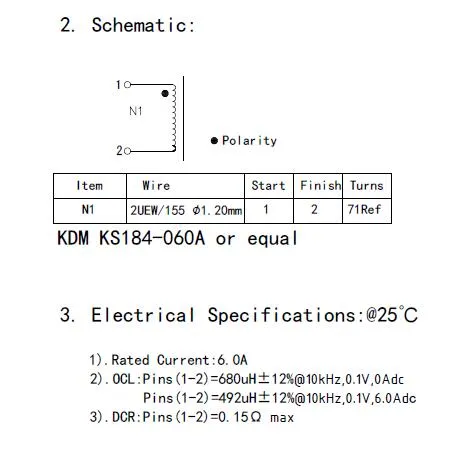 680uh aangepaste differentiële modus choker inductor met Ce / UL / RoHS-certificering
