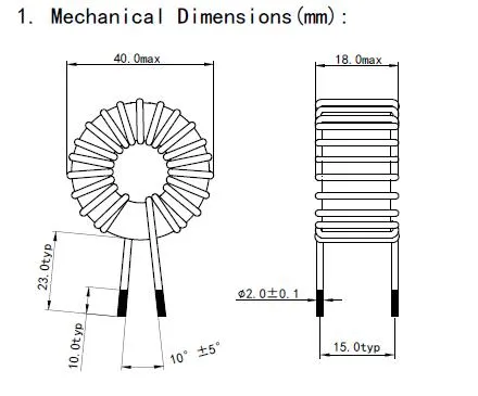 Fabrieksprijs Differentiële modus Choke Inductor