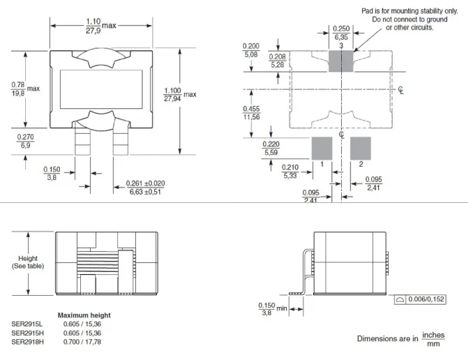 Op maat gemaakte Pq Core High Frequency Transformer met platte draad