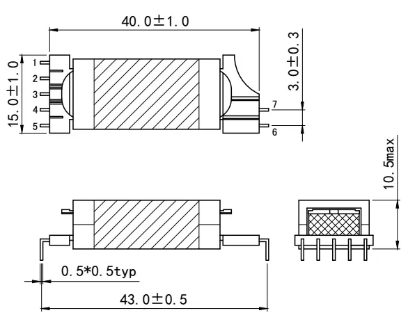 Hoogfrequente EDR28 LED-lichttransformator